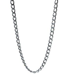 Elegant Silver Tone Chain Necklace Classic Minimalist Fashion Jewelry Women